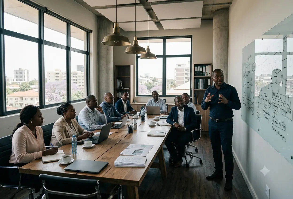 Sessão de formação in company nas instalações do cliente, Maputo